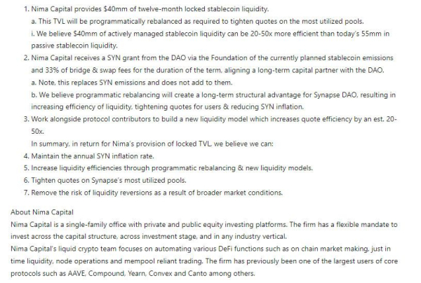 Nima Capital Allegedly Dumps 9M SYN Tokens Before Liquidity Period Ends, Price Tanks 20% Nima Capital Allegedly Dumps 9M SYN Tokens Before Liquidity Period Ends, Price Tanks 20%