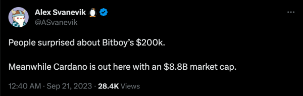 Nansen Founder Critiques Cardano&rsquo;s (ADA) $8+ Billion Market Cap