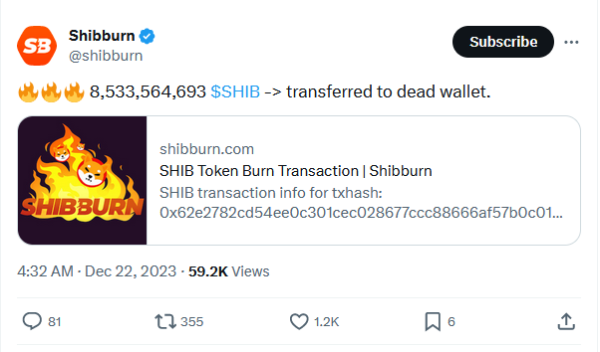 Shiba Inu Transfers 8.53B SHIB to Dead Wallet In Third SHIB Burn